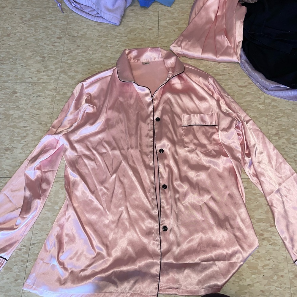 Silk Pajama Set for Women in a size Medium